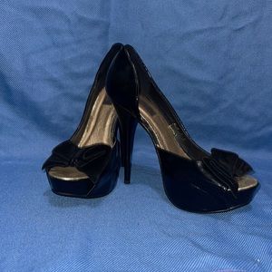 Black Bow Tie Platforms